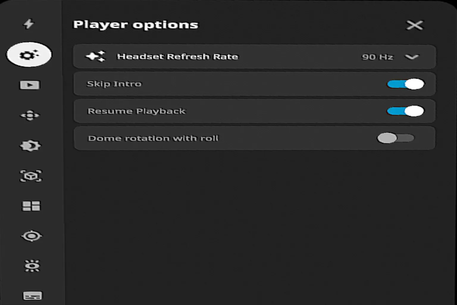 DEO VR 播放器设置选项详解